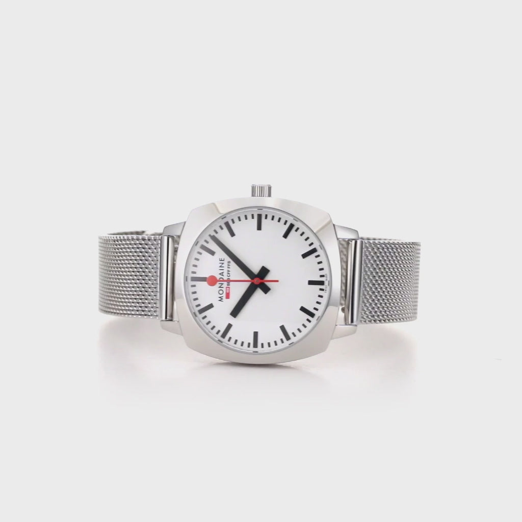 Mondaine Petite Cushion - Mondaine Watches for Men - Stainless Steel Watches