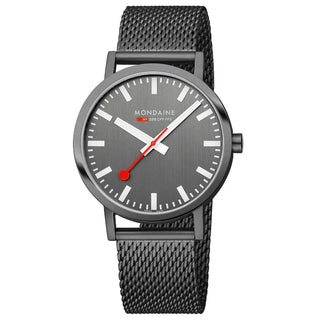 Mondaine Classic Mesh Grey 40mm watch — Mondaine Australia