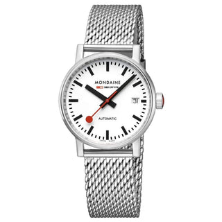 evo2 Automatic 35mm watch with silver dial and stainless steel strap — Mondaine Australia