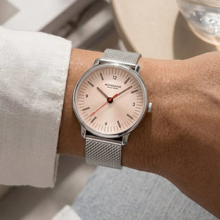 Mondaine Doppio Rose Stainless Steel 33mm Watch - MLE.33150.SM