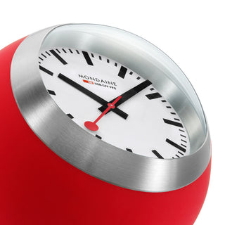 Official Swiss Railways Globe Clock Red - A660.30335.16SBP