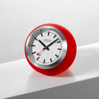 Official Swiss Railways Globe Clock Red - A660.30335.16SBP