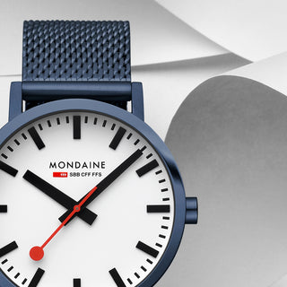 A660.30360.1BSBM Mondaine Classic Mesh Blue 40mm