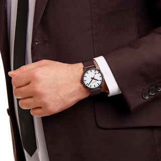 A660.30360.1BSBZ Mondaine Classic Mesh Brown 40mm