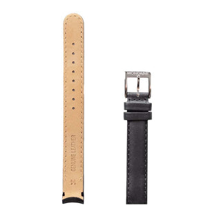 FE23114.20Q.XL Mondaine Black Leather Curved End Watch Band 14mm