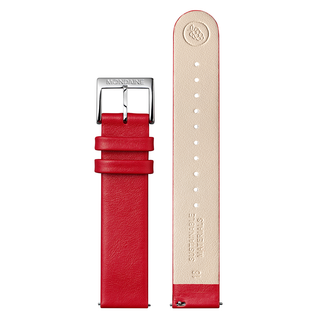Mondaine Red Vegan Leather Watch Band 18mm
