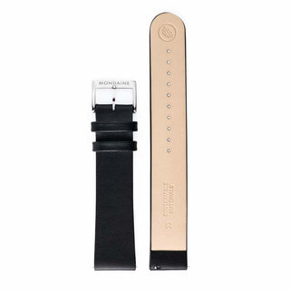 FG3120.20Q.XL Mondaine Black Vegan Leather Watch Band 20mm XL