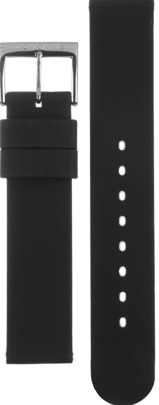 FP16916.23B Mondaine Watch Band Black Rubber Brushed