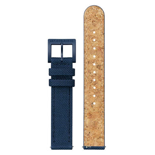 Blue Textile Cork Line 16mm Watch Band