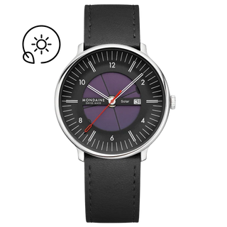 MLE.41921.LBV Mondaine Solar Doppio Skeleton Vegan Leather 41mm Watch