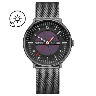 MLE.41921.SM Mondaine Solar Doppio Skeleton Stainless Steel 41mm Watch