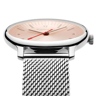 Mondaine Doppio Rose Stainless Steel 33mm Watch - MLE.33150.SM