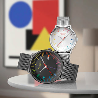 MLE.33112.SM Mondaine Doppio Bauhaus Stainless Steel 33mm Watch