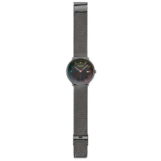 MLE.41221.SM Mondaine Doppio Bauhaus Black Stainless Steel 41mm Watch
