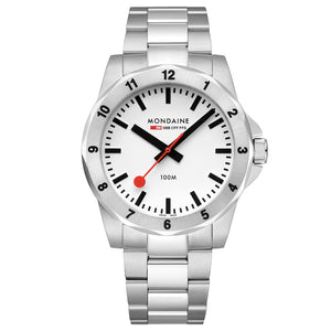 MSN.4211B.SK Mondaine Numeri Stainless Steel 42mm Watch