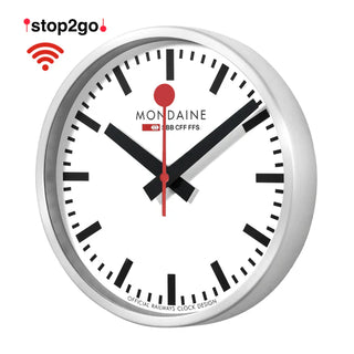 Mondaine Official Swiss Railways Wifi Stop2Go Wall Clock 25cm - MSM.25S11.1