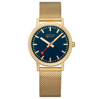 Mondaine Official Swiss Railways Classic Deep Ocean Blue 36mm Watch