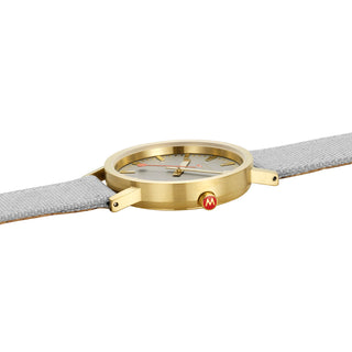 Mondaine Official Swiss Railways Classic Good Grey Textile 36mm Watch