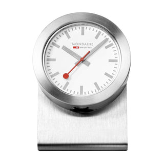 Silver Mondaine Clock