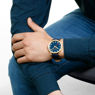 Blue & Gold Mondaine Watches for Men