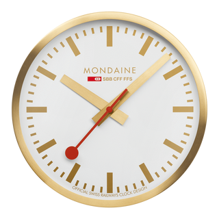 A995.CLOCK.17SBG Mondaine Official Gold Pure Wall Clock 40cm