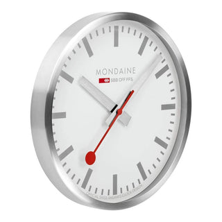 Mondaine Official Swiss Railways Silver Clock