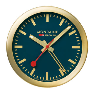Mondaine Official Blue/Gold Alarm Clock