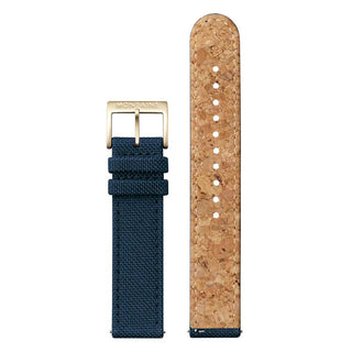 Mondaine Deep Ocean Blue Textile Cork Watch Band 18mm