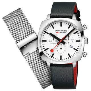 Mondaine Grand Cushion - Mondaine Watches for Men - Stainless Steel Watches